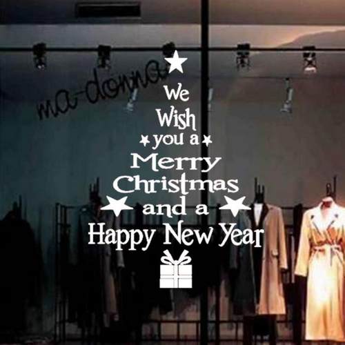Blessing Christmas Tree Wall Decals Window Kids Room Christm