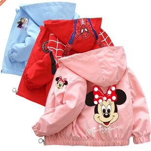 1-7Y Autumn Children's Cartoon Mickey Jacket Boys and Gi