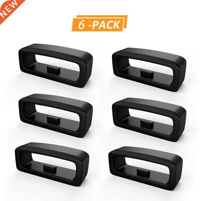 6PCS Rubber Watch Strap Band Security Loop Fastener Ring for