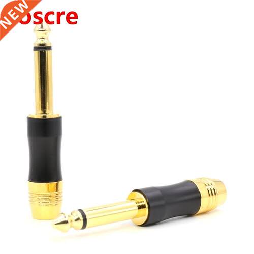 4 pcs 6.35 mono two pin core 6.35 amplifier microphone plug