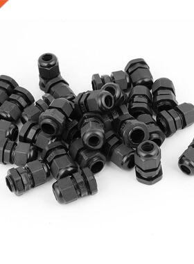 36 Pcs Black PG9 Connector Gland for 4mm-8mm Cable