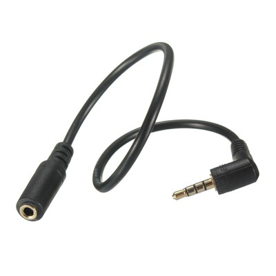 3.5mm 4Pole 90?°Angled Male to Female AUX Audio OMTP int