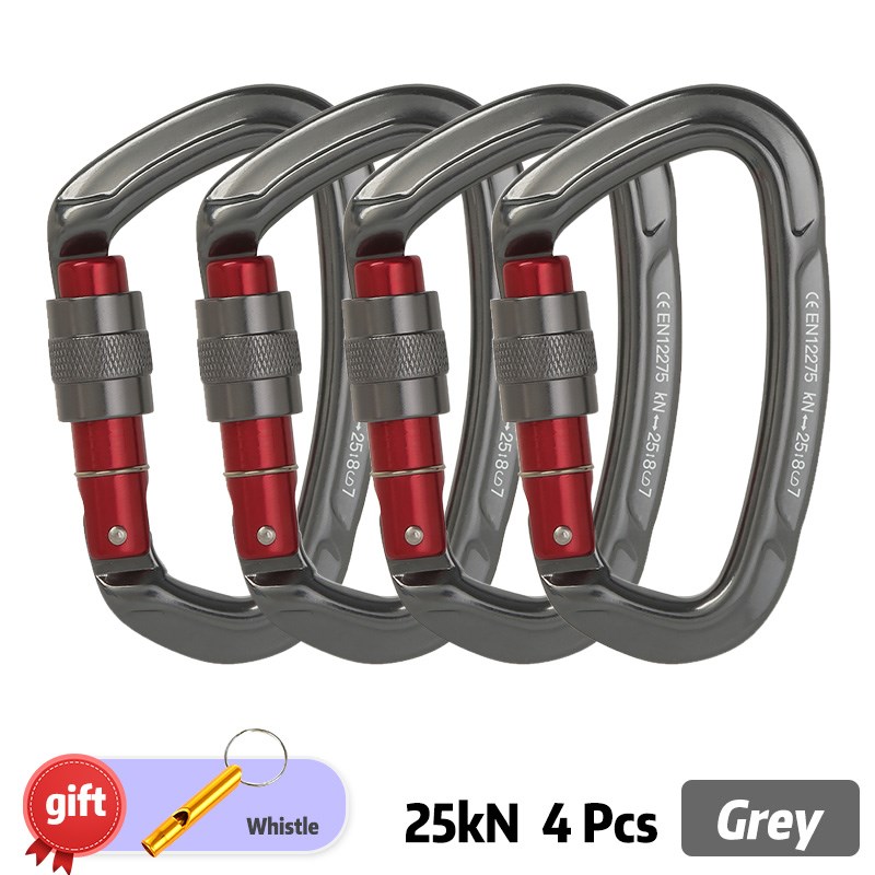 Outdoor Professional Rock Climbing Carabiner 25kN Lock D-sha