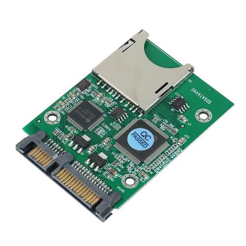 SD SDHC Secure Digital MMC Memory Card to 7+15P SATA Serial