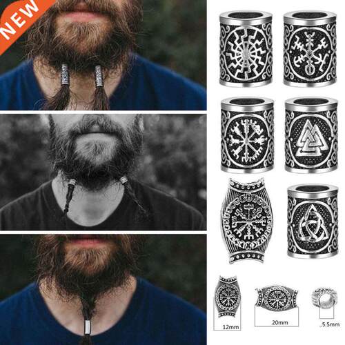1-5pcs Viking Rune Hair Beard for Hair Braid Jewelry Making
