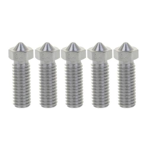 5Pcs 3D Printer Parts All Metal Volcano Stainless Steel Nozz