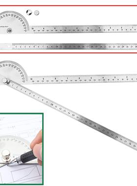 1pc Stainless Steel Angle Ruler 180 degree Protractor Finder