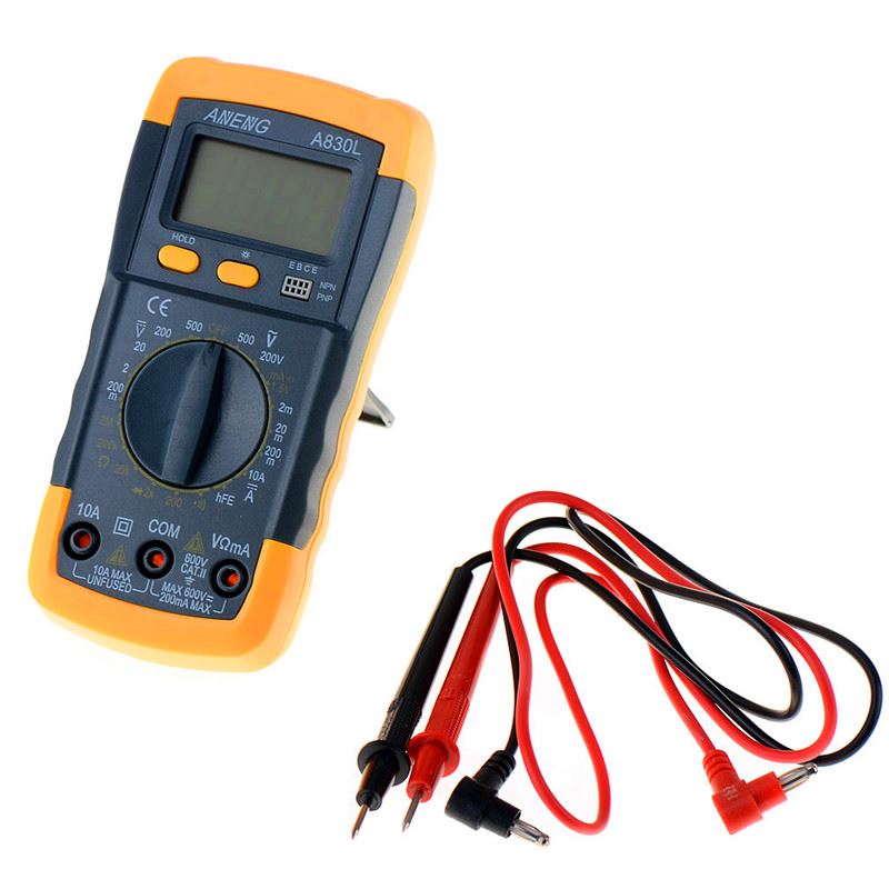 Premium LCD Digital Multimeter With Backlight Ohm Multi Test