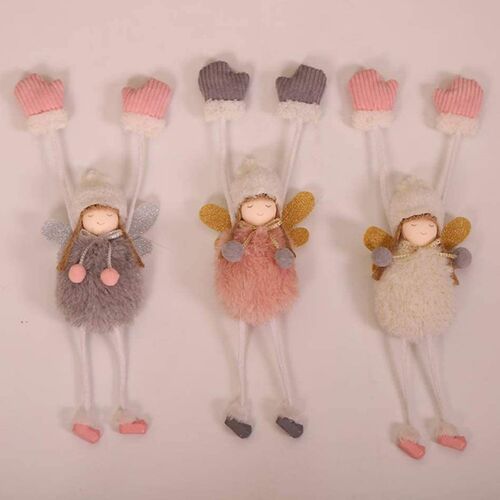 Christmas Tree Pendant Plush Angel Mittens Angel Girl Orname