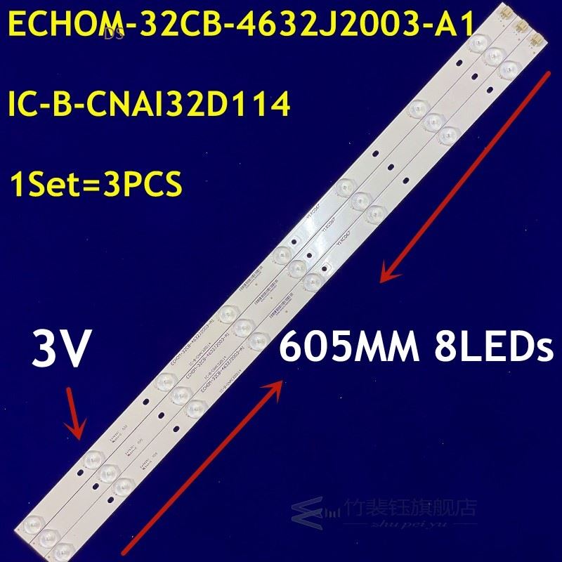 LED Backlight Strip 8 Lamp For ECHOM-32CB-4632J2003-A1 IC-B-