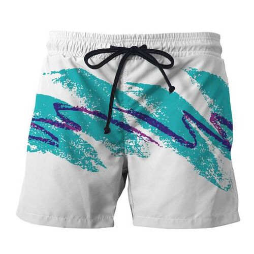 3D Printed stoned toons 90s Cartoon collage Men Shorts Haraj