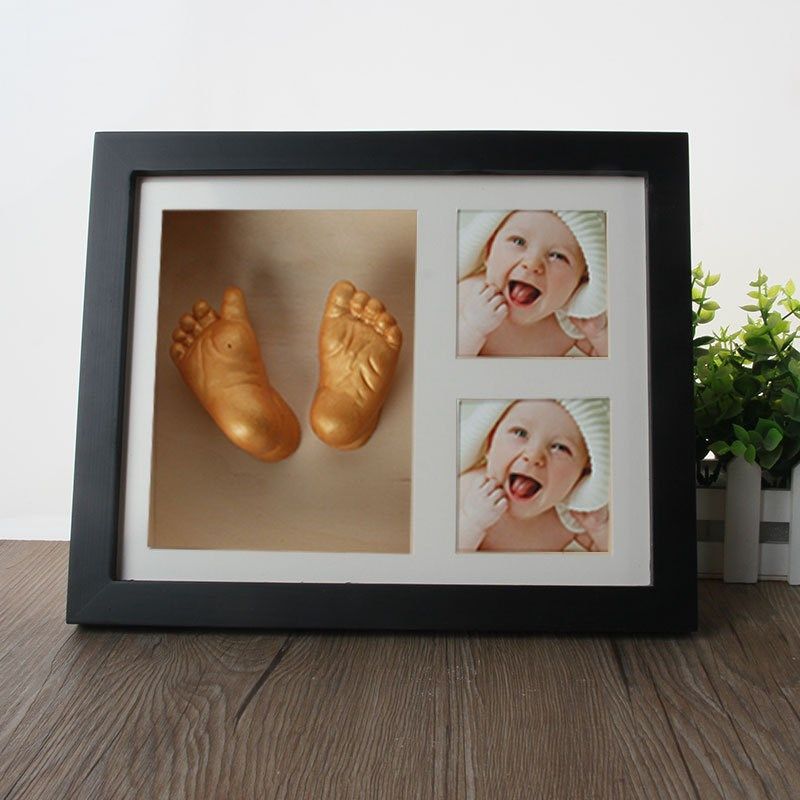 3d baby hand foot mold print photo frame diy plaster castin