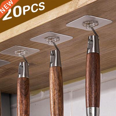 Transparent Strong Self Adhesive Door Wall Hangers Waterproo