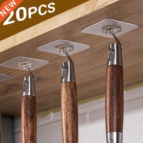 Transparent Strong Self Adhesive Door Wall Hangers Waterproo