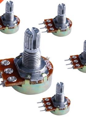5Pcs 50K 15mm ohm Linear Taper Rotary Potentiometer Panel Po
