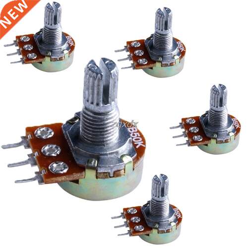 5Pcs 50K 15mm ohm Linear Taper Rotary Potentiometer Panel Po