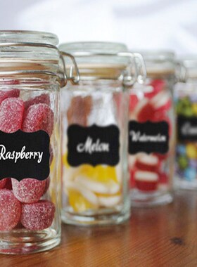 36pcs/set Blackboard Sticker Craft Kitchen Jars Organizer La