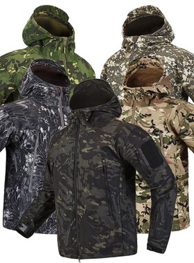 Outdoor Shark Skin Soft Shell Tactical Jacket Men Waterproof