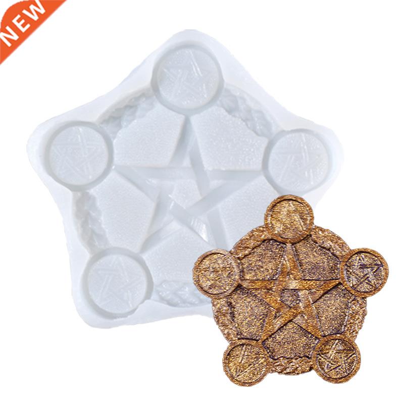 Pentagram Candlestick Silicone Mold DIY Production Resin Mod