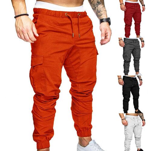Casual Thin Breathable Tie Drawstring Long Pants Men Casual