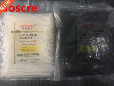 500pcs Plastic 4*180mm fixed plastic banding with black and