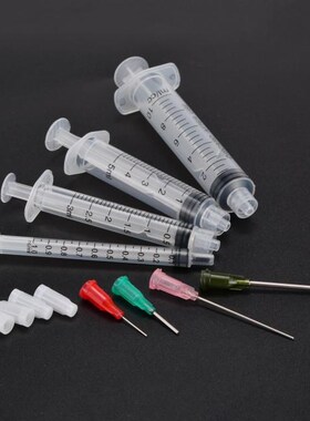 4pcs 1ml 3ml 5ml 10ml Clear Syringes Luer Syringe With 4pcs