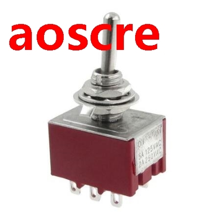 AC 250V 2A 125V 5A ON/ON 2 Position 3PDT Toggle Switch L6
