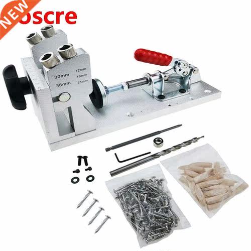 Aluminum Pocket Hole Jig Dowel Jig Oblique Hole Locator Dril