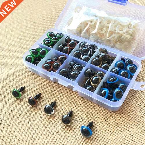 100PCS 8mm 10mm 12mm Mix Color Plastic Animal Safety Eyes Fo