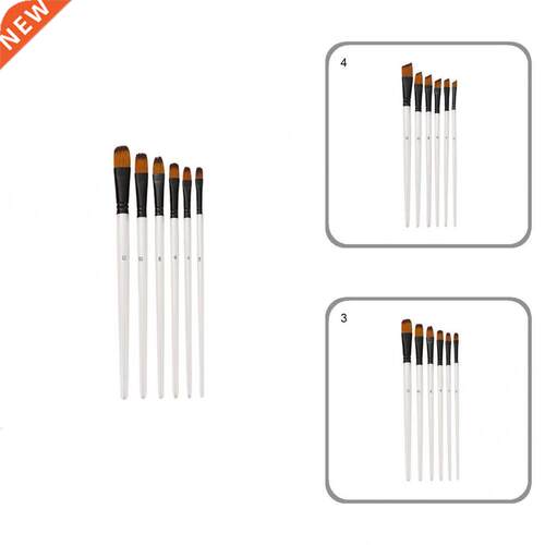 Anti Crack 6Pcs/Set Stable Nylon Drawing Brush Set Strong Wa