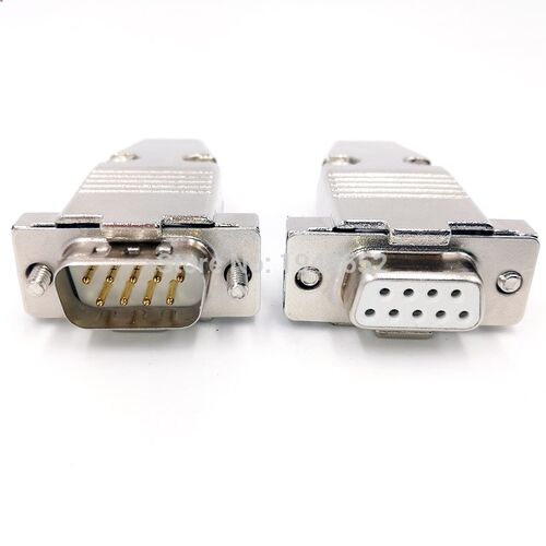 DB9 VGA Plug D type connector metal case gold plated brass c