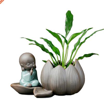 Creative Little Monk Zen Ceramic Hydroponic Succulents Flowe