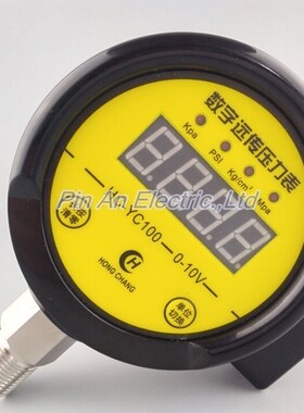 HC-YC100 DC12V-24v 0-0.4MPA Digital remote pressure gauge co