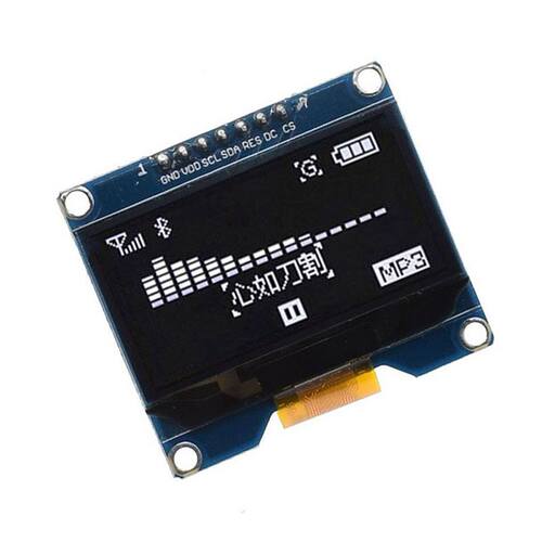 1.54 inch 7PIN White OLED Screen Module SSD1309 Drive IC Com