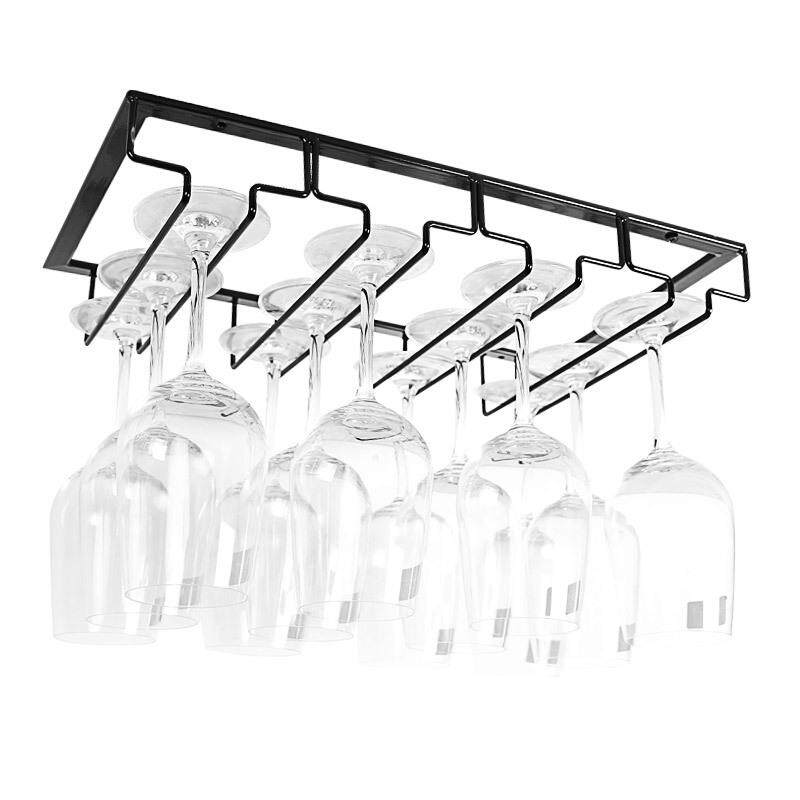 3/4/5/6 Slots Wine Glasses Holder Bartender Stemware Hanging图片