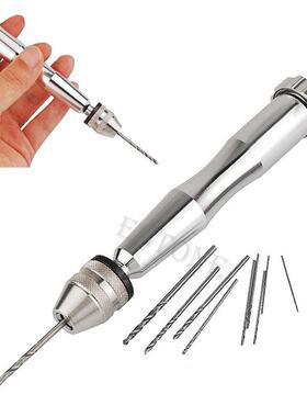 Micro Aluminum Hand Drill With Keyless Chuck +10 Twist Drill