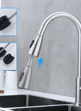 Wide Range Cleaning Taps Shampoo Sprayer Stretch Faucet Doub