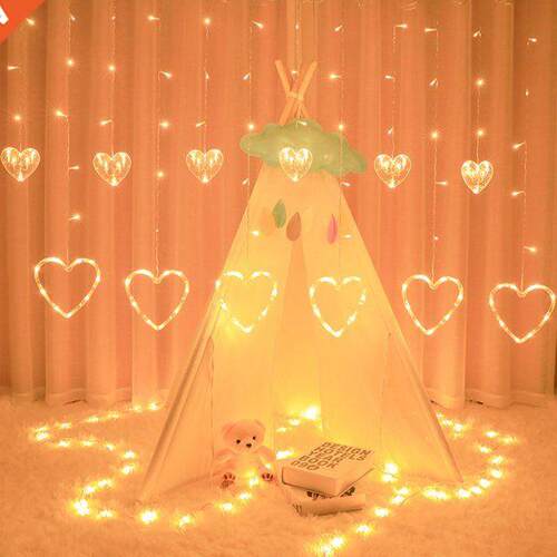 Love Hert Shped LED Firy Lights Festivl Grlnd String C