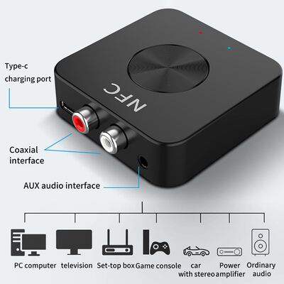 Bluetooth 5.0 Audio Receiver Transmitter AptX .5mm Jack Aux