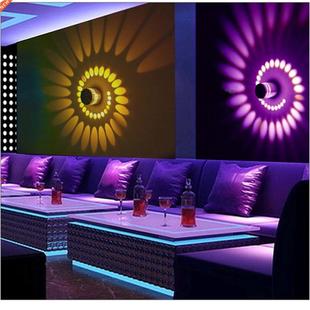 RGB Spiral Hole LED Wall Light Effect Wall Lamp Remote Contr