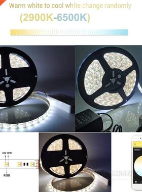 Zigbee 3.0 LED Light Strip 5M 12V/24V 5in1 RGBCCT 5050 Smart
