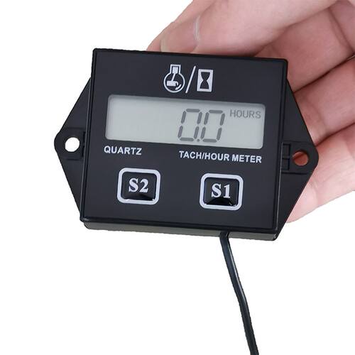 Digital Engine Tach Hour Meter Waterproof Motorcycle Car Boa