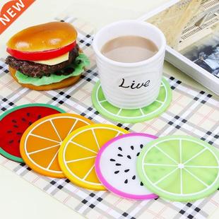 1 Pcs Fruit Shape Coaster Creative Cup Pads Silicone Insulat
