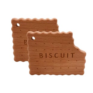 1pc Nursing Baby teether Teething Natural Wood Ring Organic