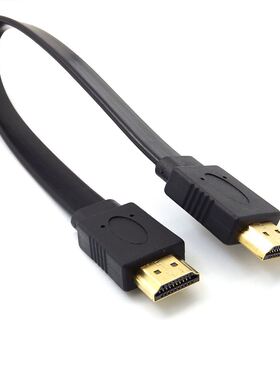 Full HD Short HDMI Male to Male Plug Flat Cable Cord for Aud