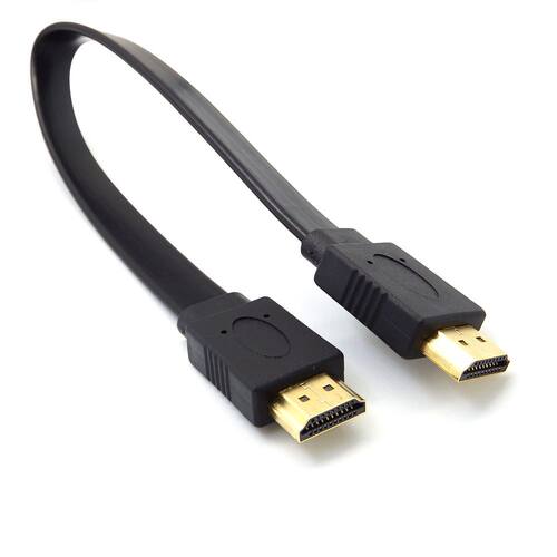 Full HD Short HDMI Male to Male Plug Flat Cable Cord for Aud