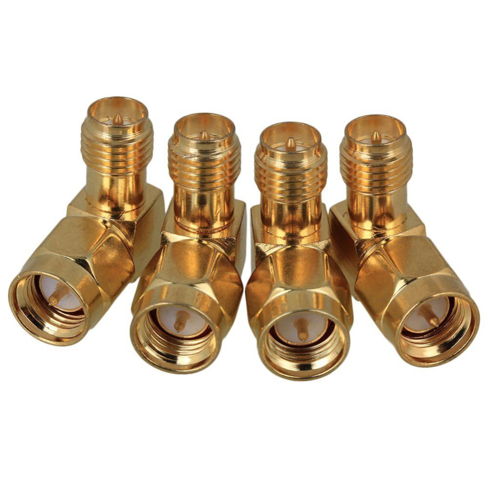 5Pcs SMA Male to RP SMA Female Connector 90 Degree Right Ang