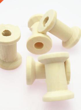 5pcs Wooden Empty Thread Vintag Spools Handmade DIY Reel Bob