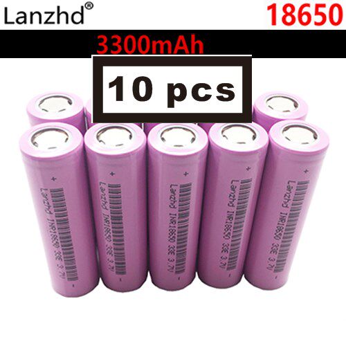 Lanzhd Rechargeable Batteries 18650 Battery Li ion 3.7V 3300