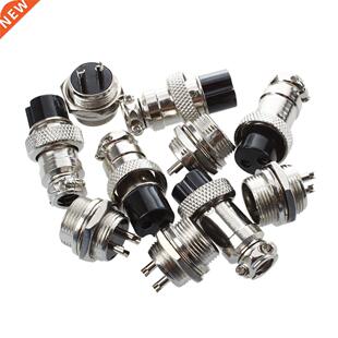 Panel Mount 16mm 2Pin Aviation Connectors Plugs 5 Pcs